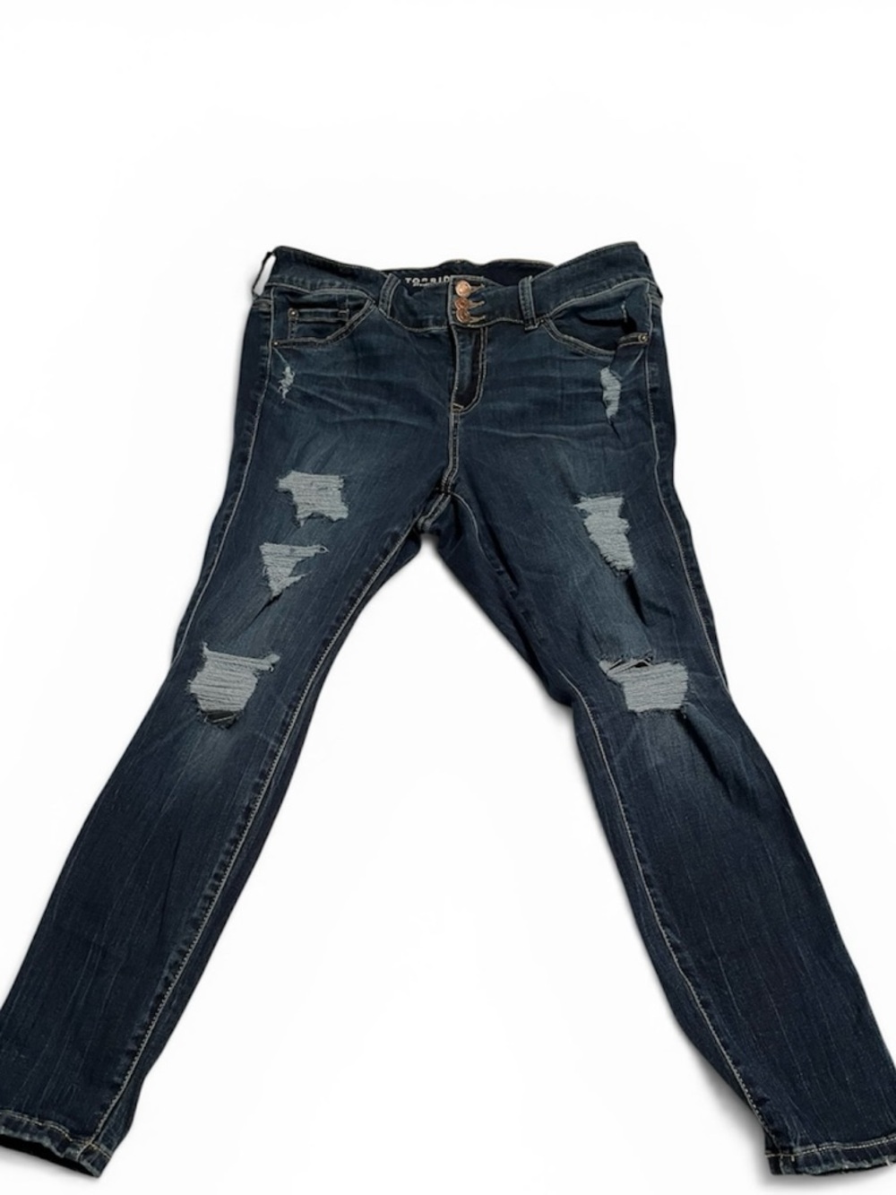 Dark Blue Distressed Women’s Jeans torrid jegging super soft 14s (wm)